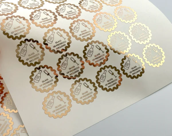 Clear Waterproof Foiled Stickers