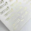 White Paper Foiled Stickers