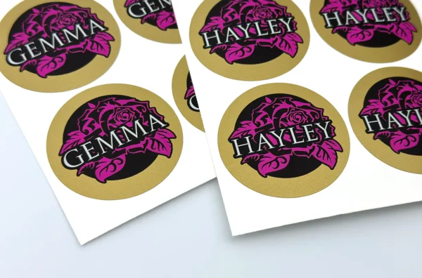 Gold Metallic Vinyl Stickers