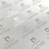 White Paper Foiled Stickers
