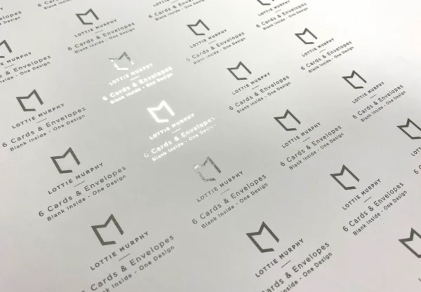 White Paper Foiled Stickers